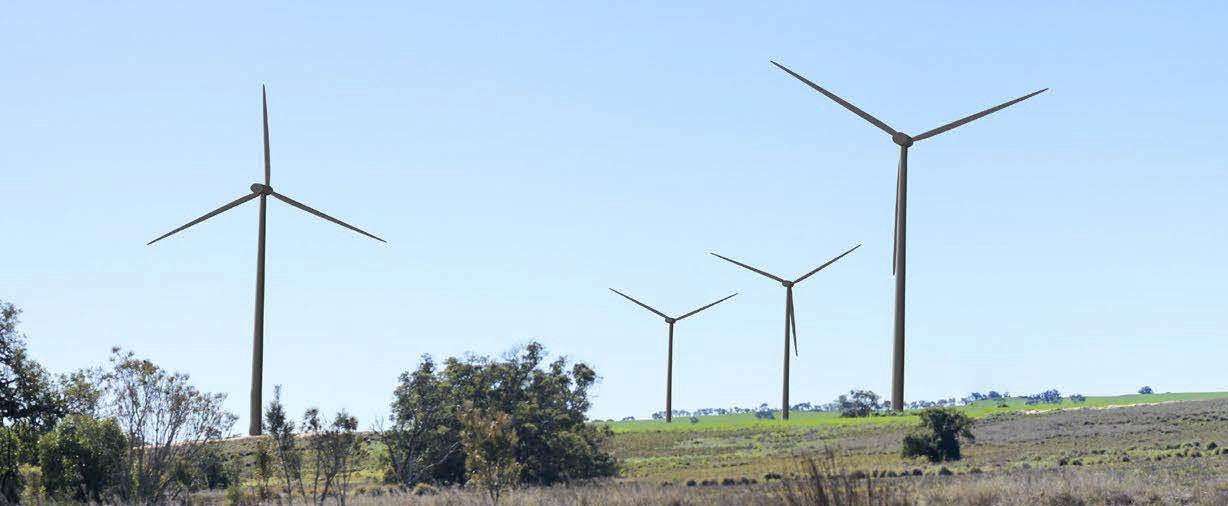 An artists' impression of wind turbines from the project.